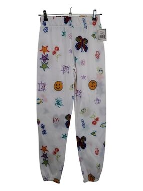 5B Style Womens Juniors Fun Printed Joggers Elastic Waist Size Small